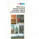 Vintage Amtrak Map Out A Money Saving Vacation With A U.S.A. Rail Pass Brochure 1977