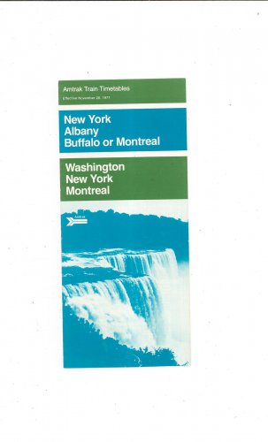 Vintage Amtrak Train Timetables New York Albany Buffalo Montreal Washington