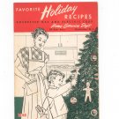 Favorite Holiday Recipes Cookbook Regional New York Rochester Gas & Electric RGE Christmas 1950