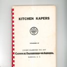 Vintage Kitchen Kapers Cookbook Regional Catholic Daughters Of America Hamburg NY Advertisements