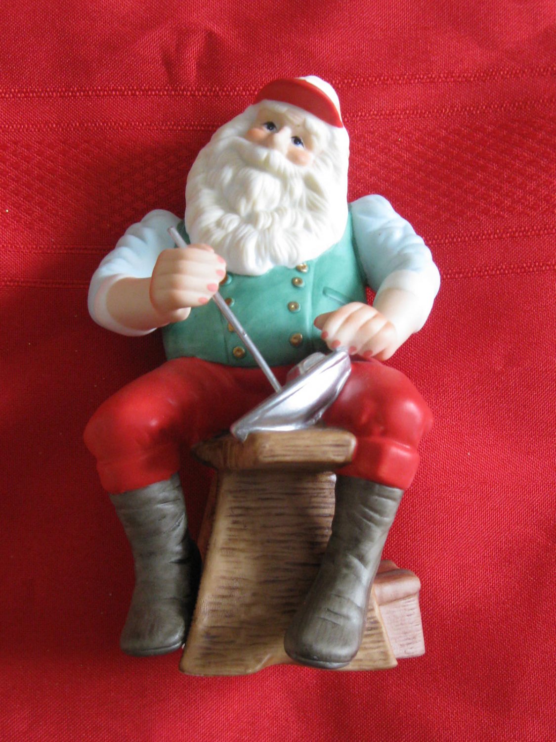 Hallmark The Toy Maker Porcelain Figurine With Box Sailboat From Santa