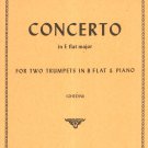 Vintage Vivaldi Concerto In E flat major Two Trumpets & Piano International Music 1458