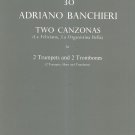 Vintage Two Canzonas La Feliciana La Organistina Bella 2 Trumpets 2 Trombones