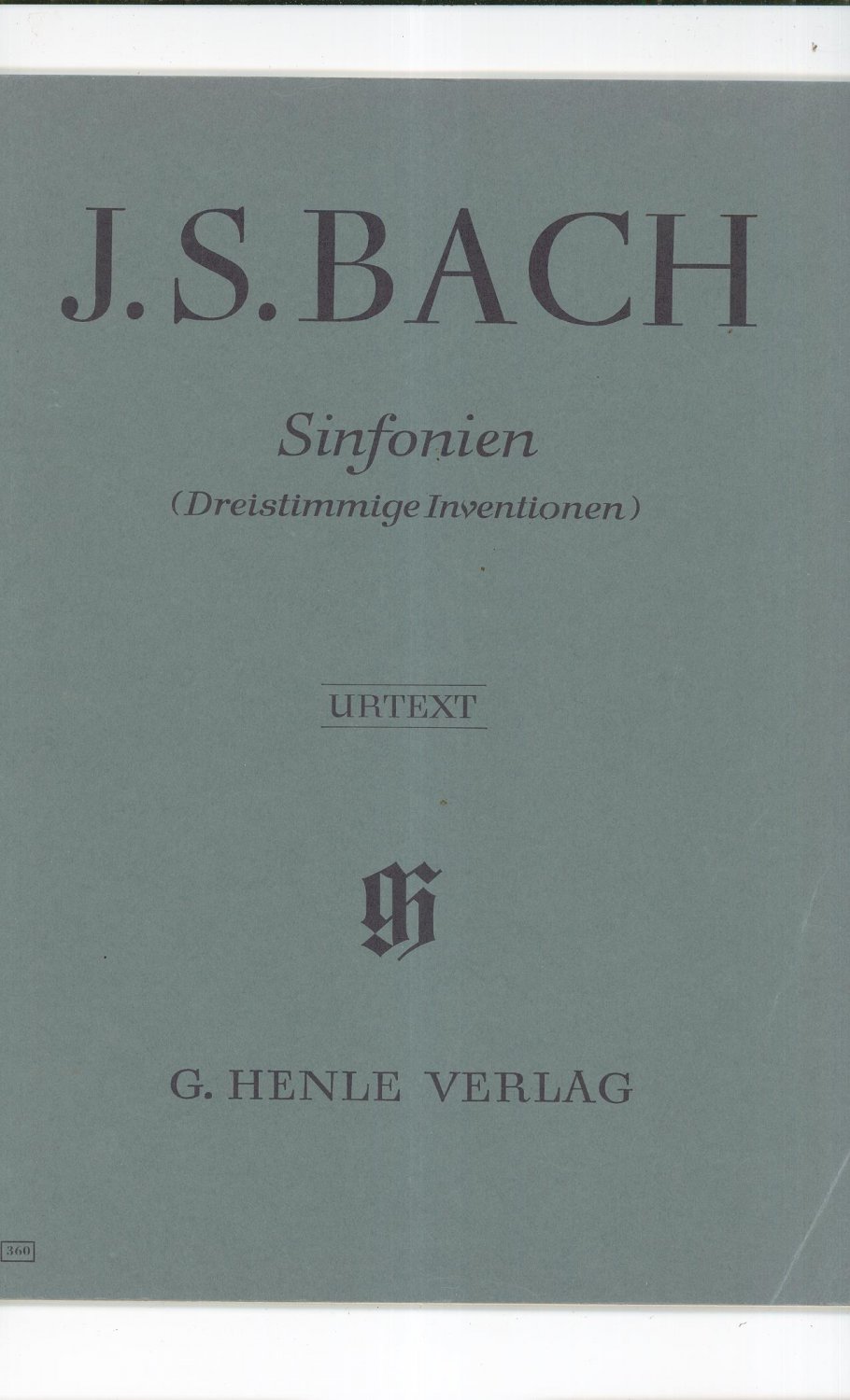 J S Bach Sinfonien Dreistimmige  Inventionen Verlag Urtext