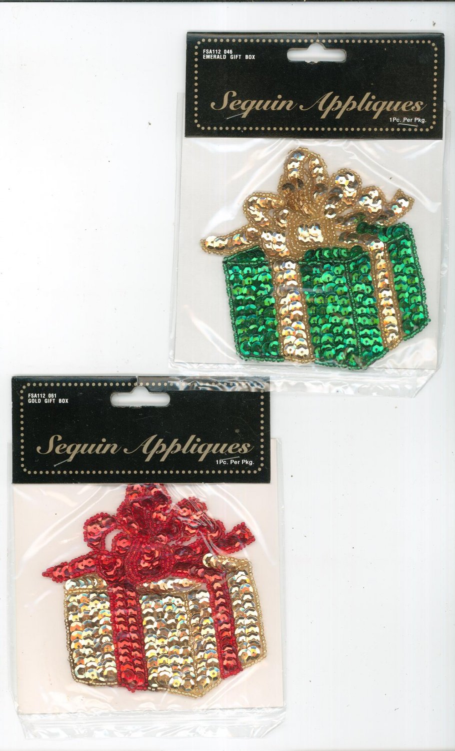 Lot Of 9 Assorted Sequin Appliques Christmas Themed In Packages