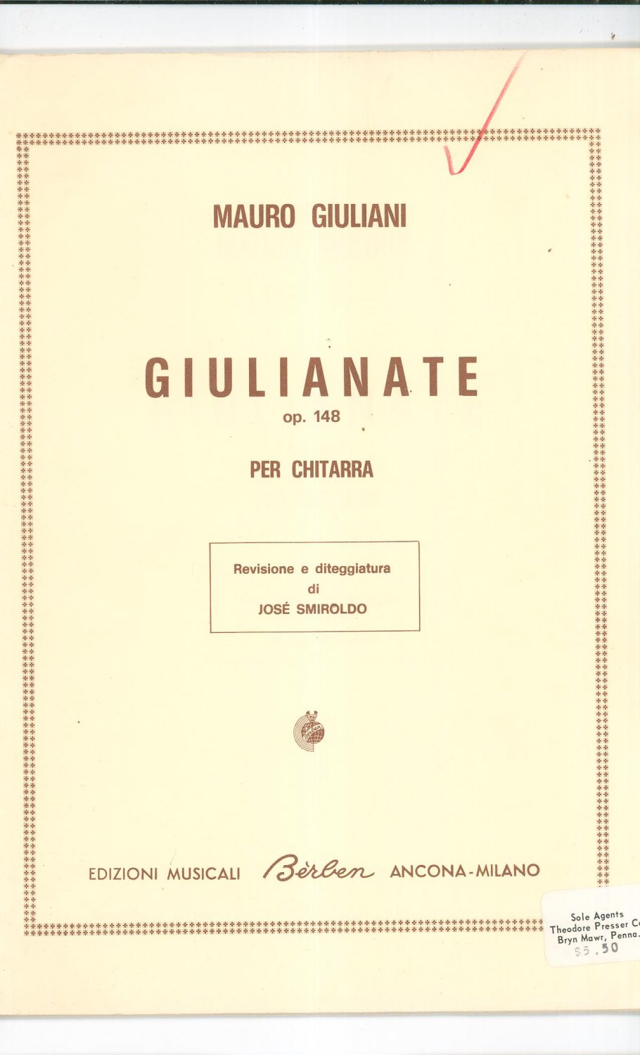 Giulianate Op. 48 Per Chitarra Jose Smiroldo