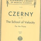 Czerny The School Of Velocity Opus 299 Piano Complete Volume 161 Schirmer