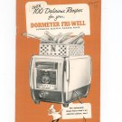 Vintage 100 Delicious Recipes For Dormeyer Fri-Well Cooking Cookbook Deep Fryer