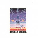 Absolut Vodka Scharf Postcard Advertising 1994