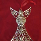 Lenox Angel Ornament Silver Plate With Box Sparkle And Scroll