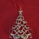 Lenox Tree Ornament Silver Plate With Box Sparkle And Scroll