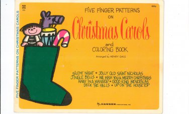 Five Finger Patterns On Christmas Carols Henry Gass Vintage Hansen Publications