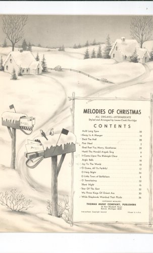 Melodies Of Christmas All Organ Intermediate Herridge Thomas Music