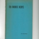 My Favorite Recipes Cookbook Anne Taylor Pitman Vintage Trenton New Jersey Smith Press