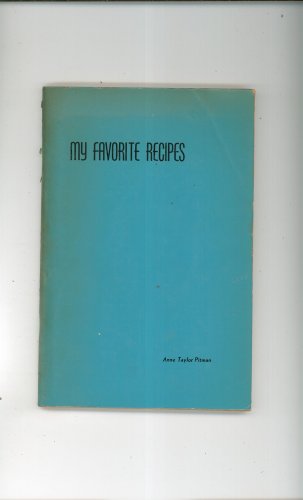 My Favorite Recipes Cookbook Anne Taylor Pitman Vintage Trenton New Jersey Smith Press