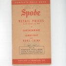 Spode Complete Price Book Retail As Of August 1941 Not PDF Vintage