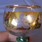 Goebel Bavarian Boy Wine Glass / Goblet Cut Grapes And Leaves Accented With Gold