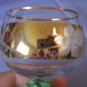 Goebel Bavarian Girl Wine Glass / Goblet Cut Grapes And Leaves Accented With Gold