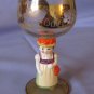 Goebel Black Forest Woman Wine Glass / Goblet Cut Grapes And Leaves Accented With Gold