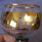 Goebel Chimney Sweep Wine Glass / Goblet Cut Grapes And Leaves Accented With Gold