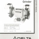 Delta 5" Bench Grinder Model 23-580 Owners Manual With Parts List Not PDF