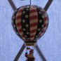Stars & Stripes Santa 1st Annual Danbury Mint Ornament With Box Hot Air Balloon