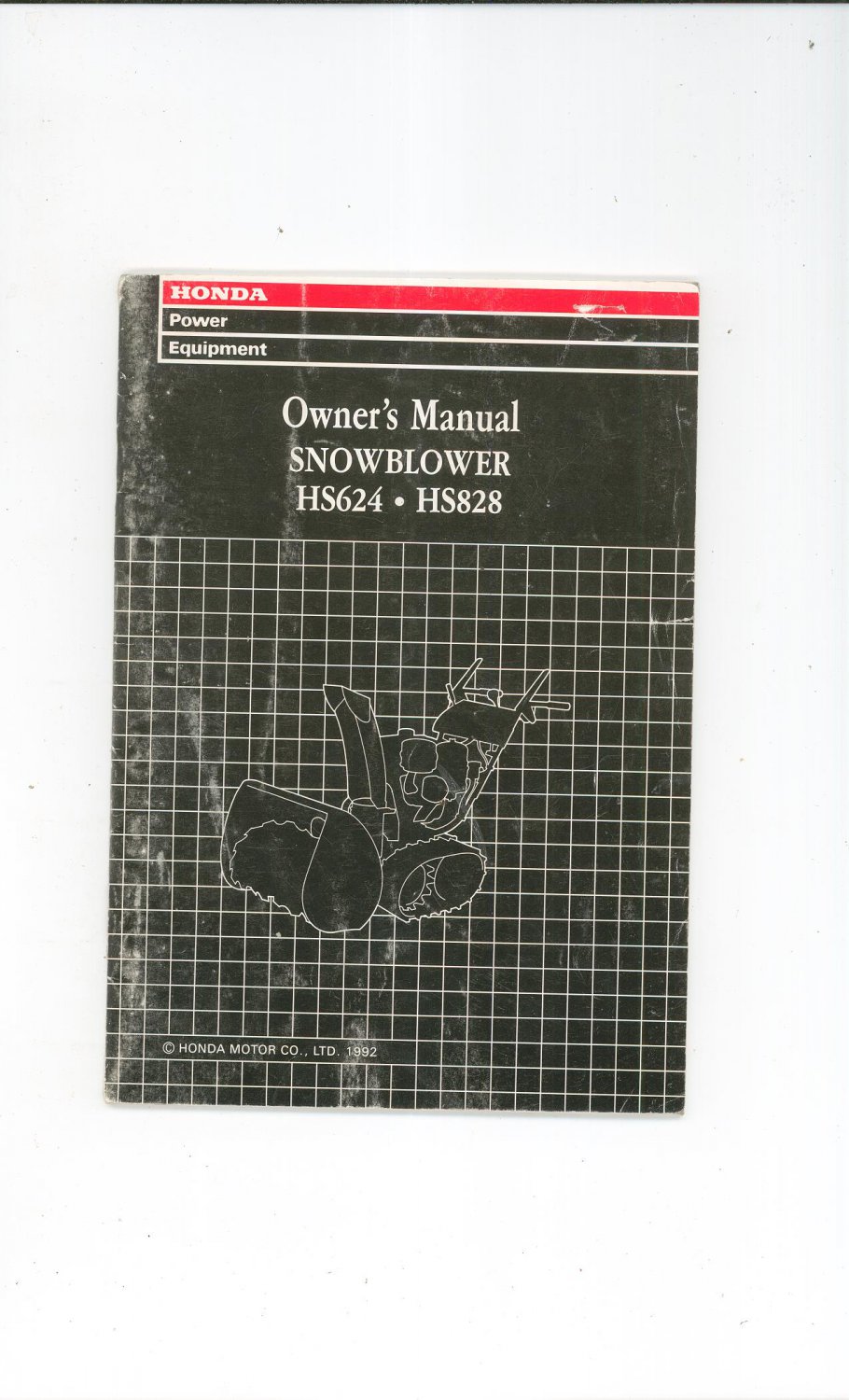 Honda HS624 & HS828 Snowblower Owners Manual Not PDF Honda HS624 & HS828 Snowblower Owners Manual Not PDF