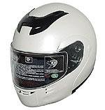 DOT Full Face Helmets Pearl White Modular Motorbike Helmets