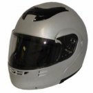 DOT Full Face Helmets Silver Modular Motorbike Helmets