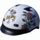 DOT Ladies Motorcycle Vented Pearl White Half Helmet Motorcycle