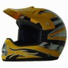 DOT ATV Dirt Bike MX Yellow Motocross Helmet