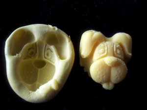 Dog A -Silicone Mold Soap Cake Candy Plaster resin