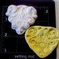 Scroll Heart - Silicone Mold- Cake Candy Cookies Crafts Moulds