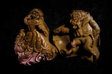 Beauty Beast Set- Flexible Silicone Mold- Candy Crafts Fondant Clay Cake