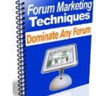 Forum Marketing Techniques