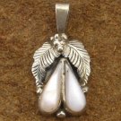 Mother of Pearl Sterling Silver Southwestern Indian  Charm  0060