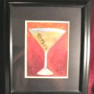 Martini Glass Olives Art Print Black Frame Signed Chui Martini Glass Olives Art Print Black Frame Signed Chui