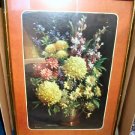 Vintage Framed Print Poster Daisies and Cornflowers Rudy Colao