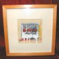 Framed Mixed Media Signed Print Abstract Tracks Nyugen E. Smith