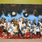 Mixed Media NYC Fire Smoke Abstract Art Nyugen E. Smith