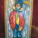 1904 Antique Oil Painting Canvas Clown Signed Grifoll Spain Framed