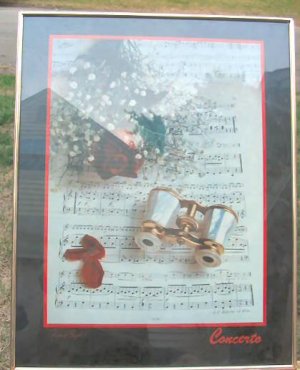 Robert Boyd Framed Art Print Poster Musical Notes Roses
