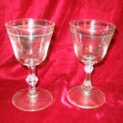 2  Clear White Red  Wine Glasses Goblets Martini