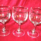 3 New Clear White Red  Wine Glasses  Goblets