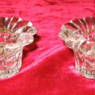 NIB Pair of Crystal Votive Candle Holders Candleholder Gift Set
