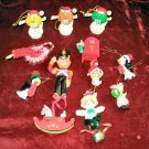 12 Vintage ChristmasTree Ornaments Hanging Assorted