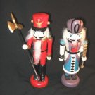 Pair of Hand Painted 10" Wooden Nutcrackers Soldiers