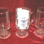 SPODE Christmas Snowmen Pattern 3 Clear Glass Beer Mugs
