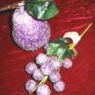 Purple beaded decorative fruit Pear & Grapes Decor Purple beaded decorative fruit Pear & Grapes Decor
