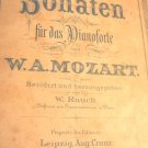1881 Mozart Piano Sonaten Leipzig Music Book Sonatas